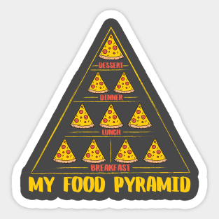 pizza my food pyramid Sticker